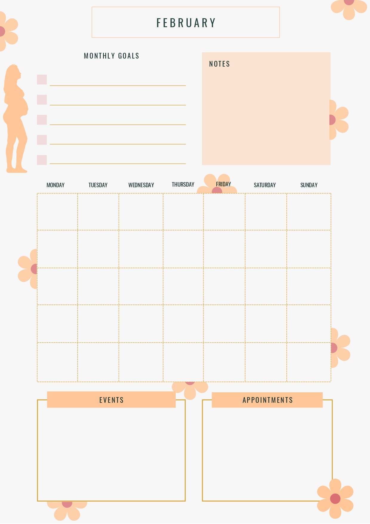 Monthly Pregnancy Planner