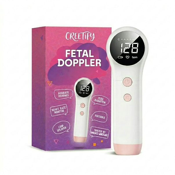 Creetify Portable Fetal Doppler | At-Home Baby Heart Rate Monitor