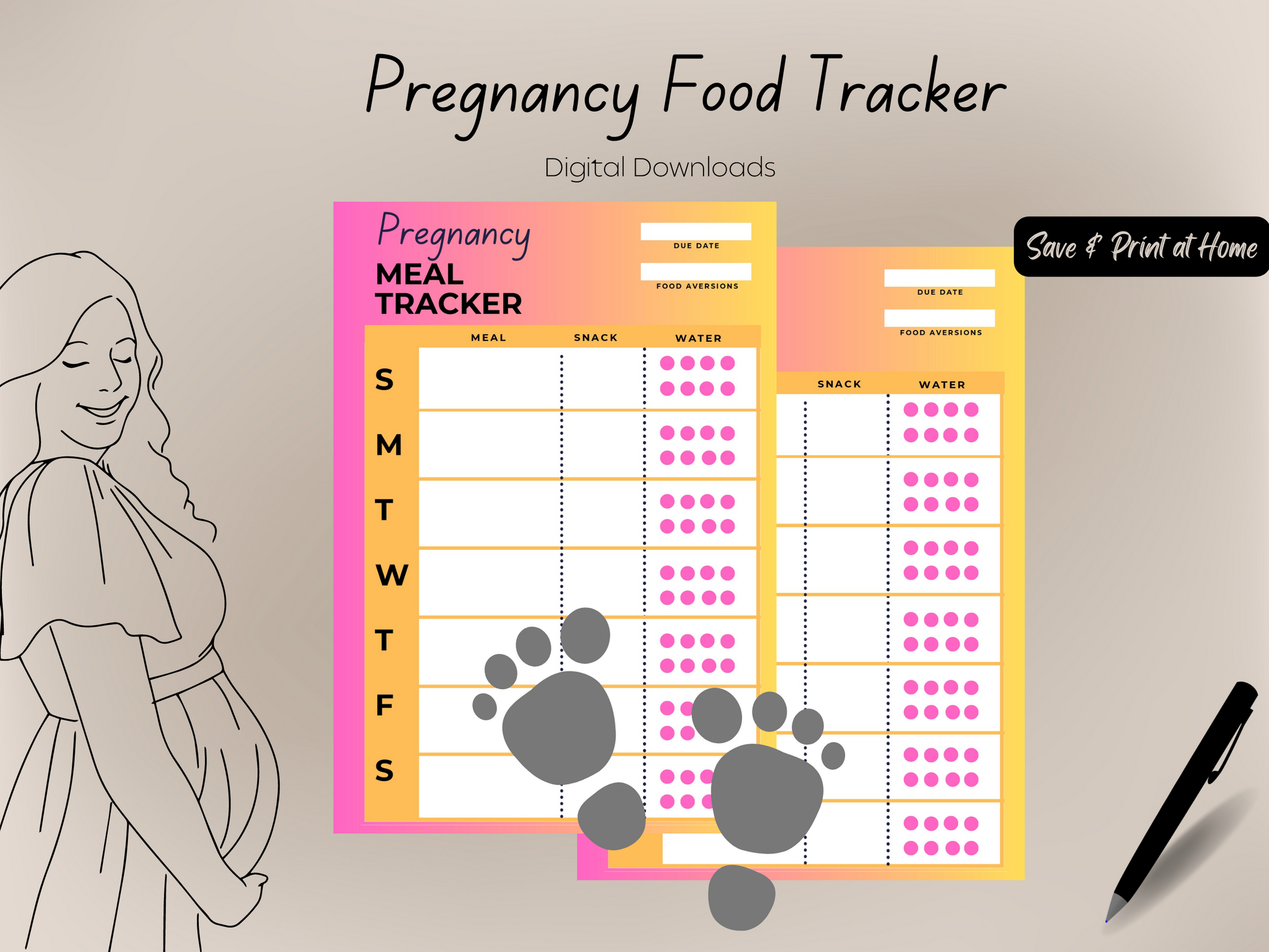 Pregnancy Food Tracker - pregnancy food chart