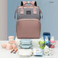 Diaper Bag with Changing Station and Folding Baby Crib