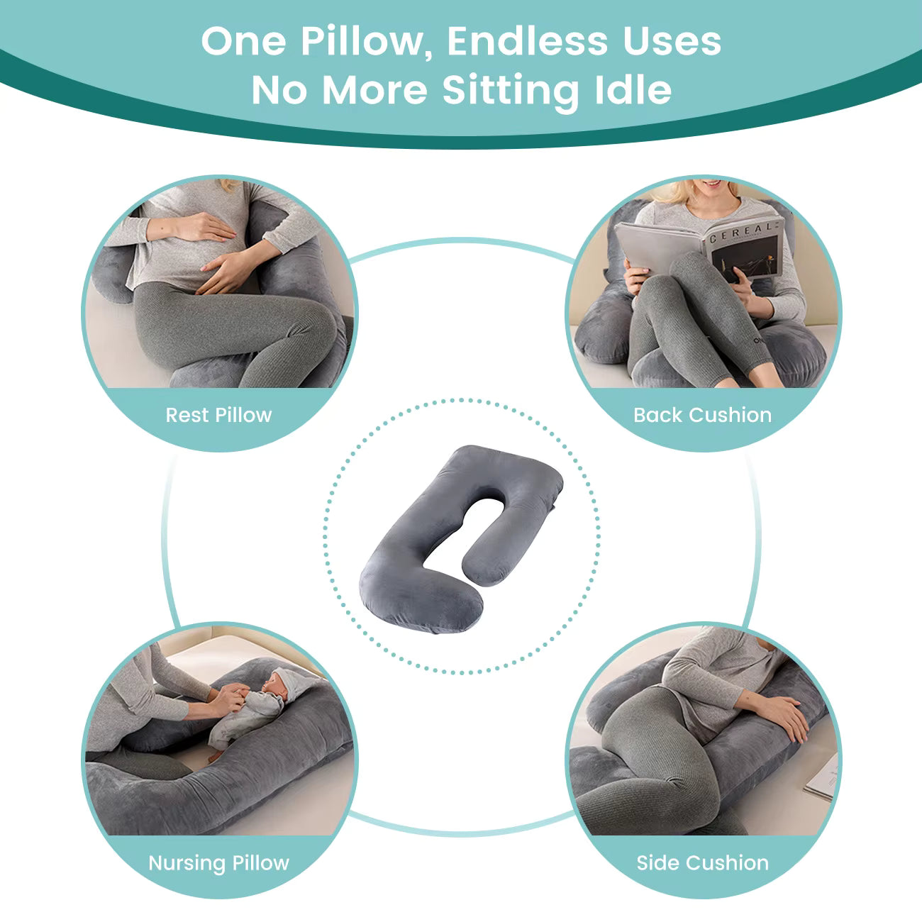 Pregnancy Pillow | Full-Body Support & Comfort