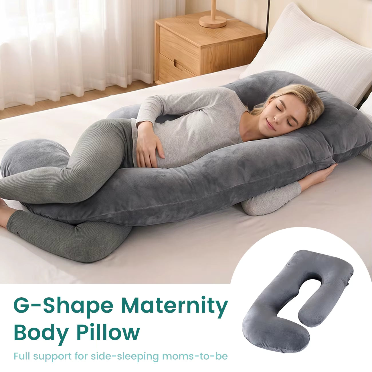 Pregnancy Pillow | Full-Body Support & Comfort