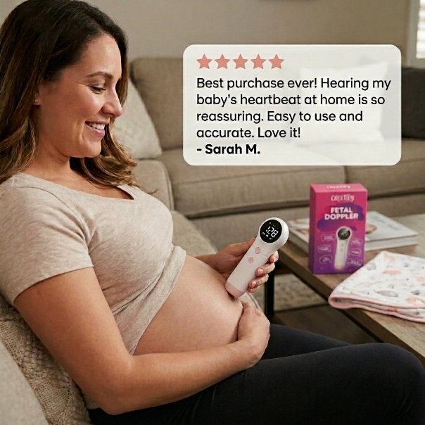 Creetify Portable Fetal Doppler | At-Home Baby Heart Rate Monitor
