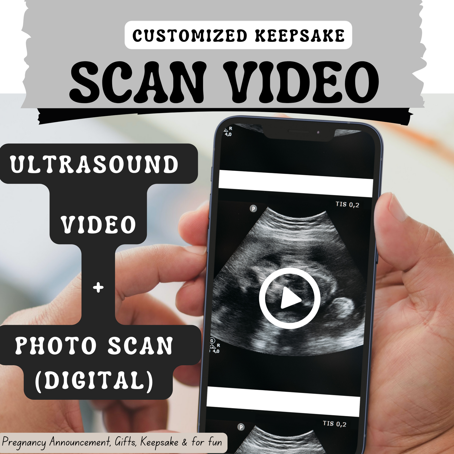 Sonogram Video Plus Ultrasound Picture!! Instant Download | All Gestation Weeks (4-40 weeks) |