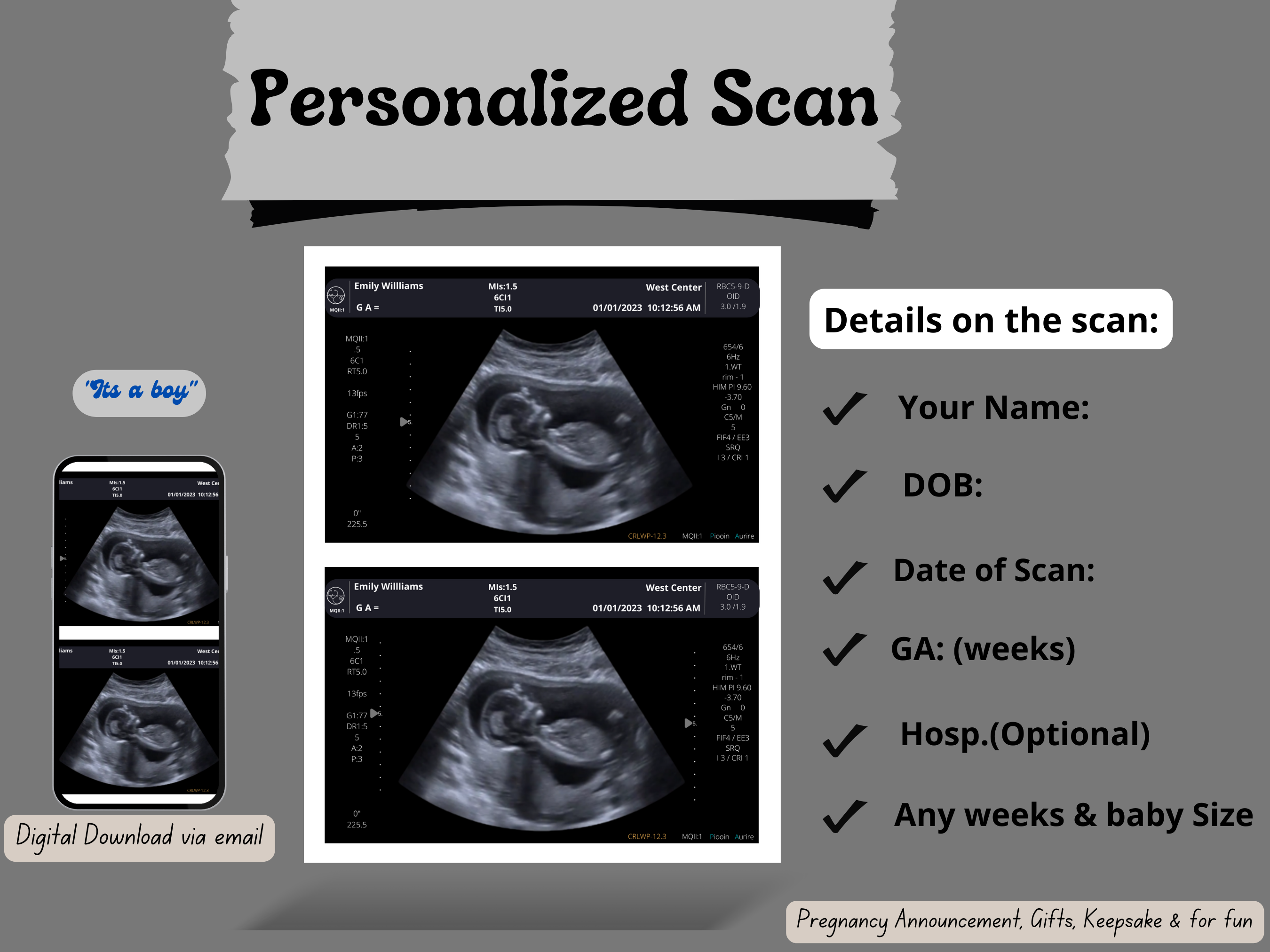 Fake Sign Scan Personalized Fake Ultrasound Sonogram Picture!! From 3-40 weeks! – creetify