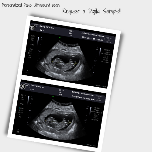 Customizable Digital Ultrasound Downloads | Fake Sonogram Picture |